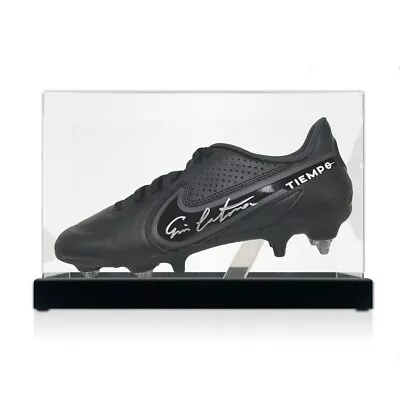 Eric Cantona Signed Black Football Boot. Display Case • $323.26