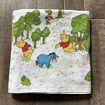 Vintage Winnie The Pooh Flannel Receiving Baby Blanket USA Walt Disney 25” X 39” • $19.99