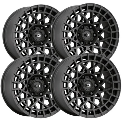 $667.96 • Buy (Set Of 4) Vision 349 Savage 18x8 5x112 +40mm Satin Black Wheels Rims 18  Inch