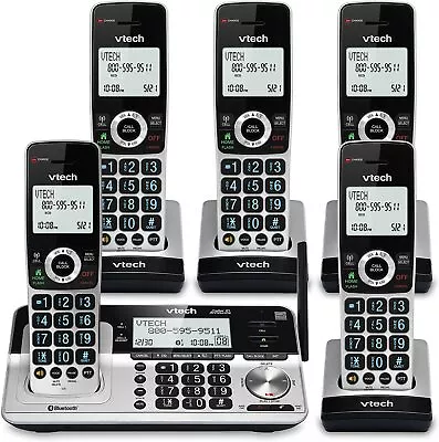 VTech Cordless Phone Answering System Bluetooth Call Block 5 Handsets VS113-5 • $93.95