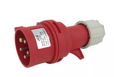 JCE 16 AMP 5 Pin Red 415V 3 Phase Industrial Trailing Plug. IP44 Rated • £9.50