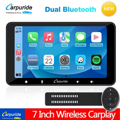 Carpuride Portable Smart Car Stereo Wireless Apple Carplay Android Auto Multimed • $351.99