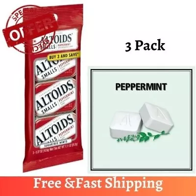 Altoids Smalls Peppermint Sugar Free Breath Mints - 1.76 Oz Tin (3 Pack) • $12.99