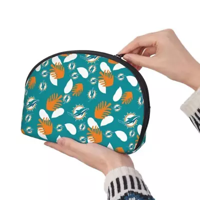 Dolphins Miami 2-piece Set Portable Bags Clutch Pouch Travel Cosmetic Bag • $13.29