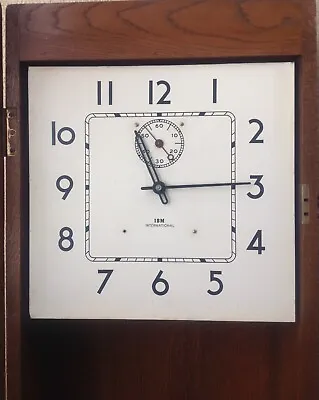 £695 • Buy Art Deco Style IBM UK LTD Electric Time Clock With Pendulum (Long Case)