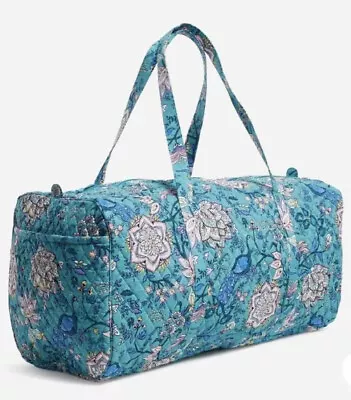 Vera Bradley XL Traveler Duffel Bag Peacock Garden NWT Blue • $61.99