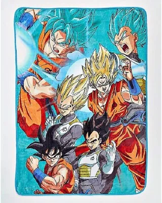 New Dragon Ball Z Goku Vegeta Transform Fleece Throw Gift Blanket DragonBall Z • $28.76