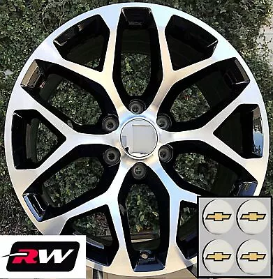 20 X9 Inch Chevy Suburban RW Replica Snowflake Wheels Machined Black Rims 20 X9  • $1039