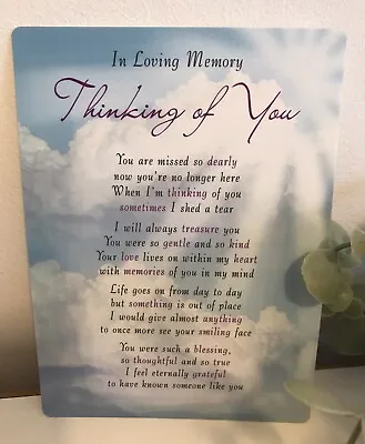 Grave Card ANNIVERSARY OF THE DAY YOU WENT AWAY Graveside Memorial Keepsake • £2.49