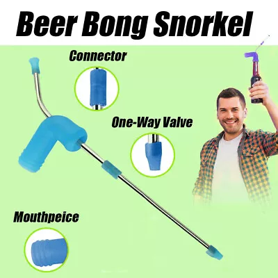 Party Beer Snorkel Straw Drinking Games Funnel Hens Bucks House Entertainment • $10.49