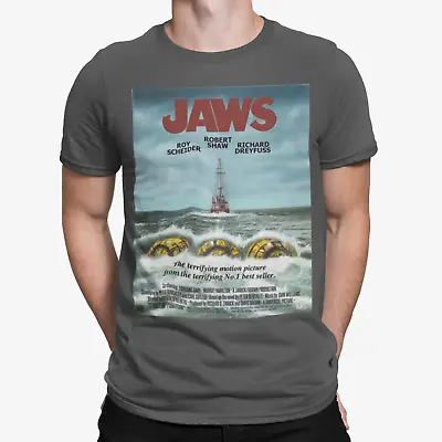 Jaws T-Shirt Poster Retro Art Shark Tee 70s 80s Horror Movie Film Gift UK  • £9.99