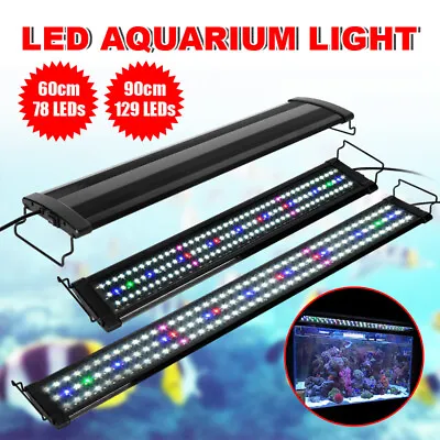 $33.85 • Buy 60 / 90cm Full Spectrum Aquarium Light LED Aqua Plant Fish Tank Lamp Bar Adjust