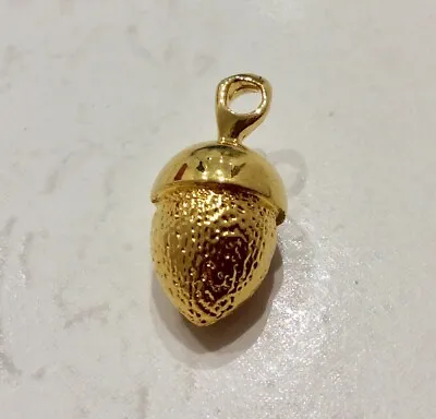 Brand New Tiny Gold Acorn Pendant Charm By Cabouchon • £12