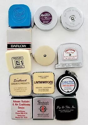 Lot Of 12 Vintage Advertising Pocket Tape Measure Barlow Zippo • $1.55