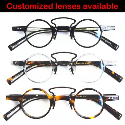 Hand Made Acetate Retro Small Round Eyeglass Frames Luxury Design Glasses A • $29.69