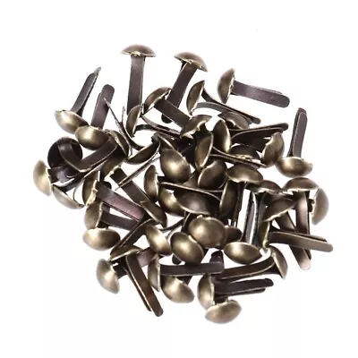  100pcs Paper Fasteners Electroplating Brads Round Metal Brads For Crafts DIY • $8.41