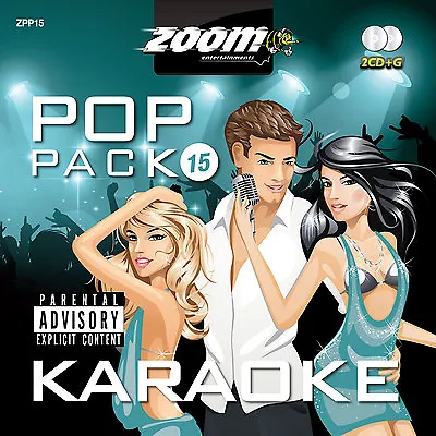 Zoom Karaoke Pop Pack 15 CDG Disc- Olly Murs Robbie Williams Daft Punk • £8.95