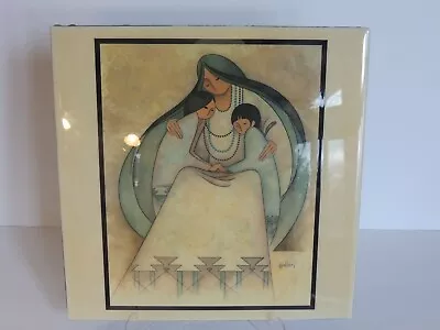 El Abrazo Que Sana By Mullen Folk Art 12  Redware Ceramic Southwestern Tile • $29