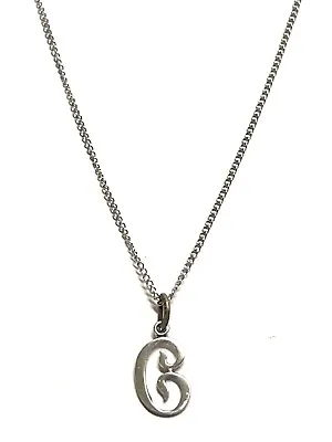 Vintage Speidel Cursive Initial “C” Necklace 925 Sterling Silver 18” Ex Cond • $19.99