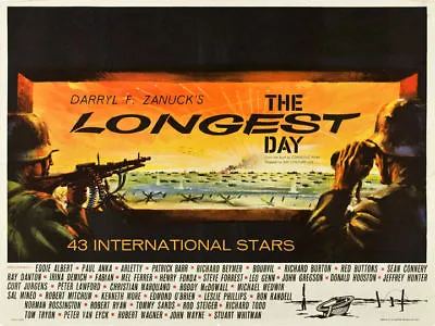 The Longest Day John Wayne Cult Movie Poster Print #2 • $6.49