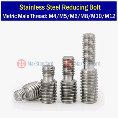 M3 M4 M5 M6 M8 M10 M12 Double End Male Thread Bolt Screw Reducer Fitting Adapter • $2.29