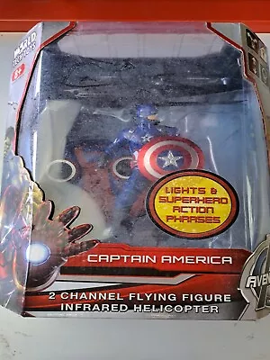 World Tech Toys 2CH Captain America Avengers Helicopter Action Figure Remote Toy • $39.99