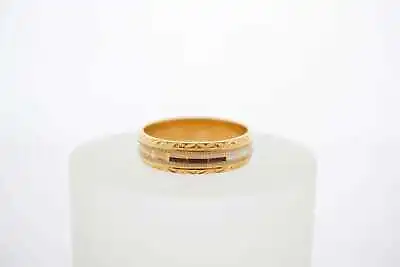 14k Yellow Gold Vintage Estate Wedding Band Ring Size 11.25 Unisex 6.00mm • $460