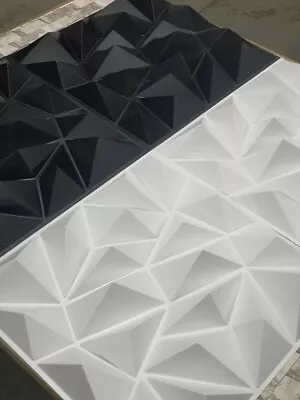 3D Decorative Interior Wall Panels Covering Diamond Plastic Cladding Tiles-50cm • £174.99