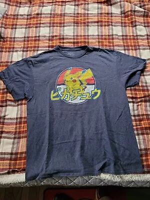 Pokémon T-Shirt Men’s XL Blue Pikachu Pokémon Japanese Nintendo • $2.99