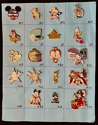 Disney Trading Pins YOU CHOOSE- Hidden Mickey Tink Mickey Chip & Dale • $4.89