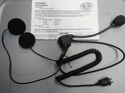 NOS OEM Victory Motorcycle Helmet Audio & Communication Headset Kit 2876118 • $110.49