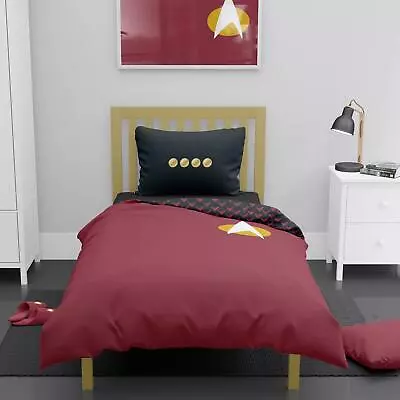 £19.89 • Buy Star Trek Next Generation Uniform Single Duvet Cover Set Boys Reversible Bedding