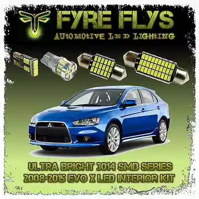 White LED Interior Lights Package Kit For Lancer Evo X 6 Pcs 3014 Series SMD • $29.66