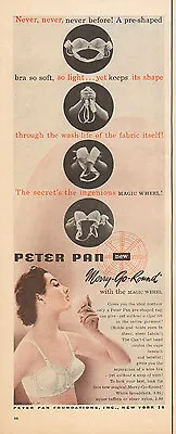 1953 Vintage Brassiere AD PETER PAN BRA Merry Go Round The Magic Wheel   091815 • $8.50