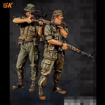 $17.06 • Buy 1:35 Resin Soldiers Figures Model Vietnam War US Soldiers Two Sniper Team 25109