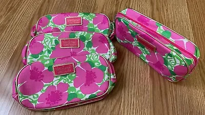 NEW 4 X FLOWER Estee Lauder Lilly Pulitzer Cosmetic Bags $4.5 EA & FREE SHIPPING • $18.95