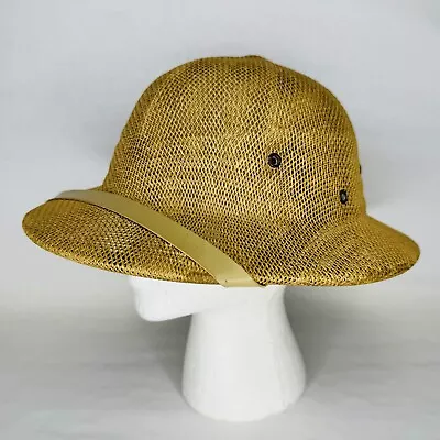 Sun-Fari By Wesco Safari Hat Adjustable Headband Straw Mesh Vintage Explorer Hat • $20.66