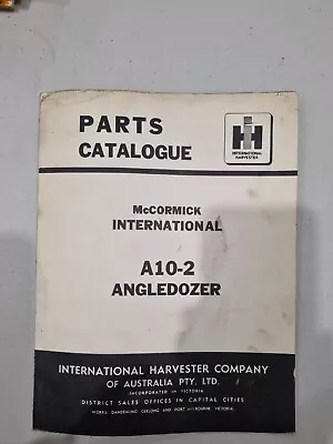 Parts Catalogue McCormick International A10-2 Angledozer • $20