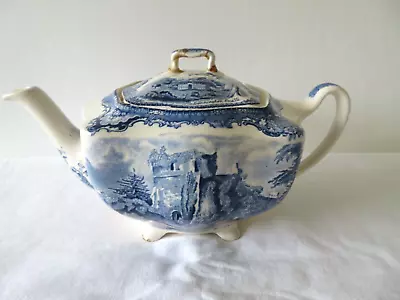 Antique Johnson Brors   Old Castles Blue/white  Teapot    (display Use Only ) • £2.99