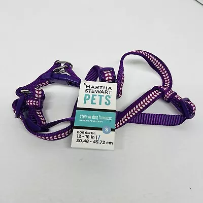 Martha Stewart Pets Step In Dog Harness Small 12-18 IN Purple Pink • $9.99