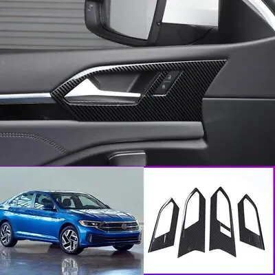 For VW Jetta Mk7 2022 2019-2023 Steel Carbon Fiber Inner Door Handle Frame Trim • $32.88