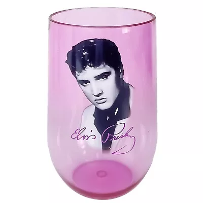 Elvis Presley Acrylic Wine Cup Stemless Wine Glass 16oz. Pink NEW • $11.99