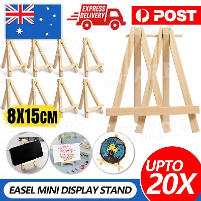 10/20PCS Easel Mini Display Easel Tabletop Canvas Frame Wooden Display Stand AU • $12.85