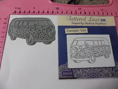 Metal Cutting Die Tattered Lace Transport -camper Van Campingtravelhols • £2.99