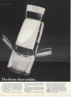 1967 Volkswagen Squareback Three Door Sedan Vintage Magazine Print Ad/Poster • $10.90