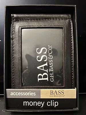 Bass Mens Leather Money Clip Credit Card  Leather - New In Box • $12.99