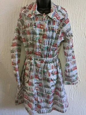 Cath Kidston London Women's Lightweight Rain Mac London Streets Size M Anorak • £5.99