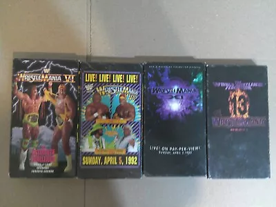 WWF Wrestle Mania VHS Lot #6 8 11 13 ~ 1997 Titan Sports ~ G/VG ~ Fast Ship • $16