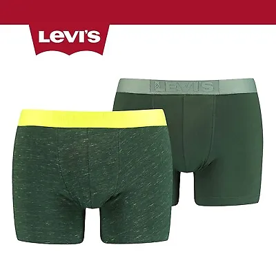 £10.99 • Buy Size Large Levis 2 Pack Injected Slub Boxer Briefs Neon Yellow