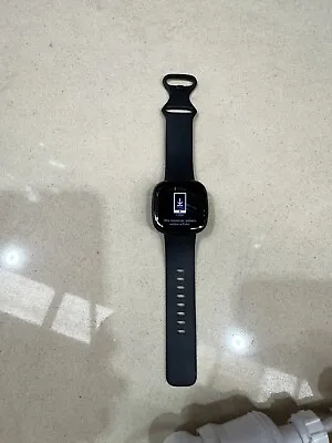 Fitbit Versa 3 (Black/Black Aluminium) Fitness Tracker Sports Watch Preowned • $139